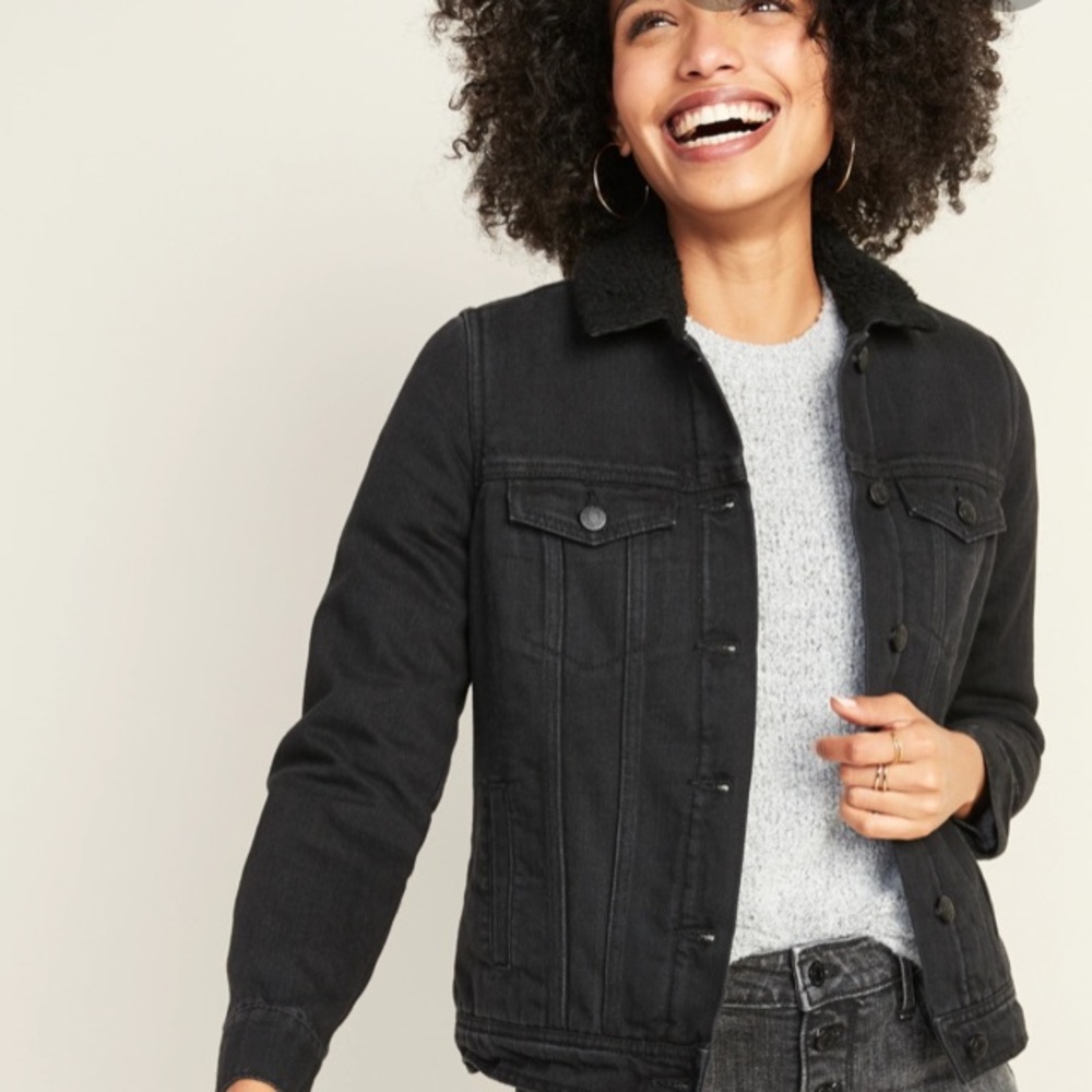 Old Navy Sherpa-lined denim jacket